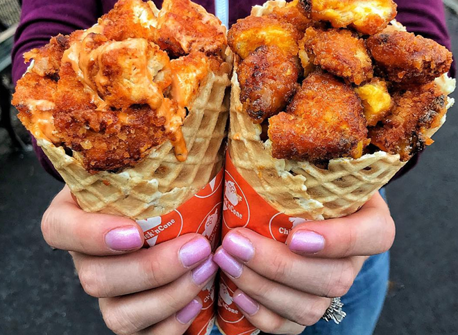 Viral chicken and waffle spot, Chick’nCone, will officially open next week in St. Pete