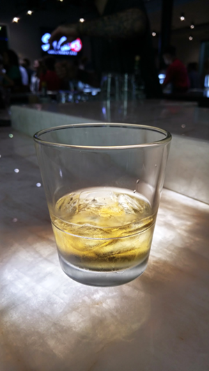 Two-ounce pour of Japanese whisky. - Chris Fasick