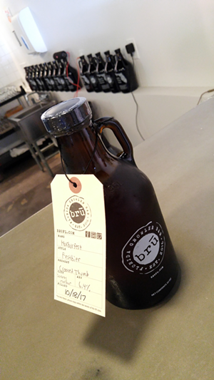 Each growler comes with an identifying tag. - Meaghan Habuda