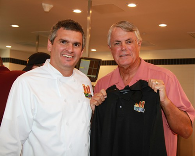 Operating Partner Andy Sansone (left) with World Series winning former player and manager Lou Piniella. - Brenda Nixon, PDQ