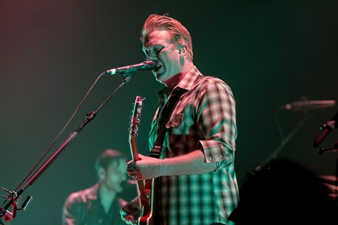 Josh Homme with Quees of the Stone Age at the Mahaffey in February - Tracy May