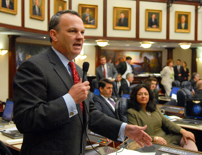 This is outgoing House Speaker Richard Corcoran, a Land O' Lakes Republican who loves guns. - Florida House of Representatives