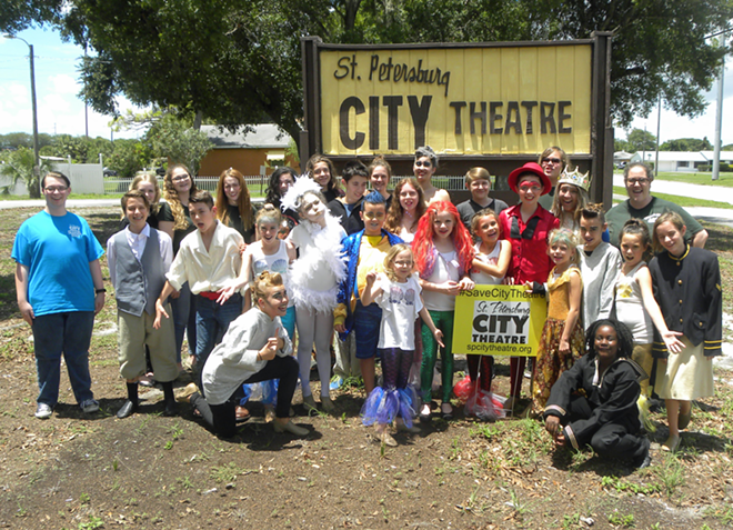 The cast and crew of the St. Petersburg City Theatre Summer Camp production of "The Little Mermaid." The summer camps have been consistent moneymakers for the theater. - Bill DeYoung