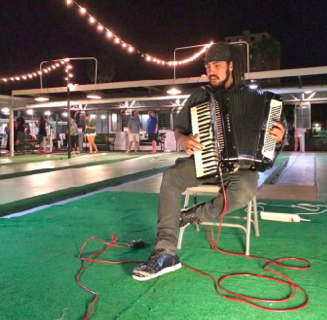 SHUFFLE SOUNDS: Accordionist Nick Boutwell will play at the 10th anniversary party. - ST. PETE SHUFFLE