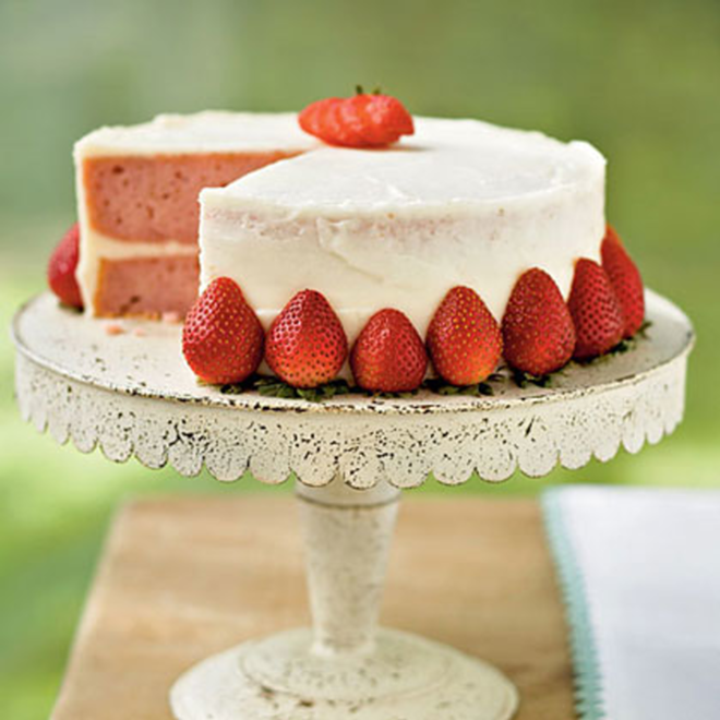 Simple strawberry layer cake - Randy Mayor, Cooking Light Magazine