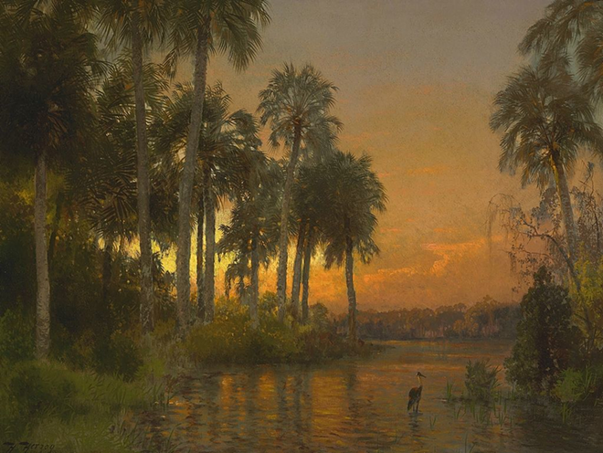 Hermann Herzog's "Florida Sunset" depicts Florida pre-development. - Hermann Ottomar Herzog [Public domain], via Wikimedia Commons