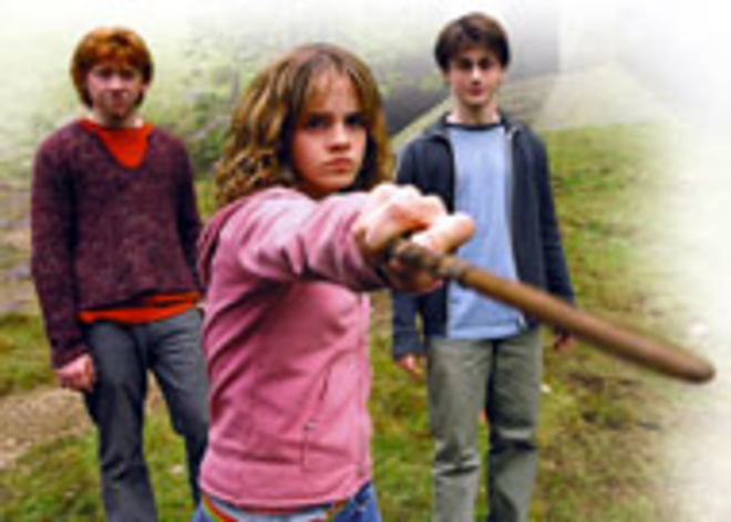 A NEW THRUST: Puberty raising its pointy little - sword, er ... wand, in the latest Harry Potter movie. - MURRAY CLOSE