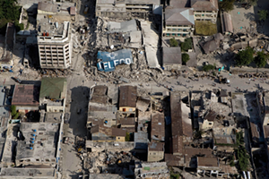 HOMELAND INSECURITY: An aerial photo of Port-au-Prince, Haiti, after the 2010 earthquake. - UN Photo/Logan Abassi UNDP Global - originally posted to Flickr as Peacekeeping - MINUSTAH