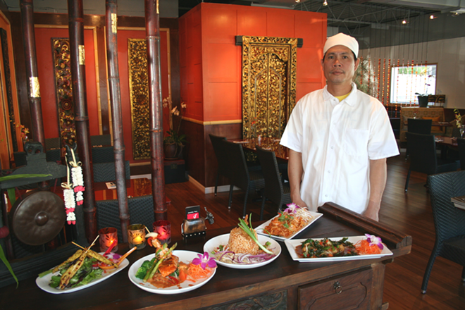 THAI ONE ON: Ken Suksawatnumchok, chef and co-owner of Jasmine Thai, presents an array of - dishes in the new Westshore location. - Eric Snider