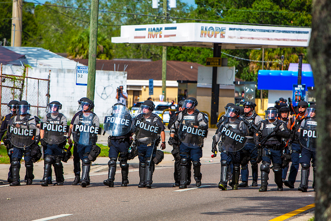 Police on May 31, 2020 in Tampa, Florida. - Kimberly DeFalco
