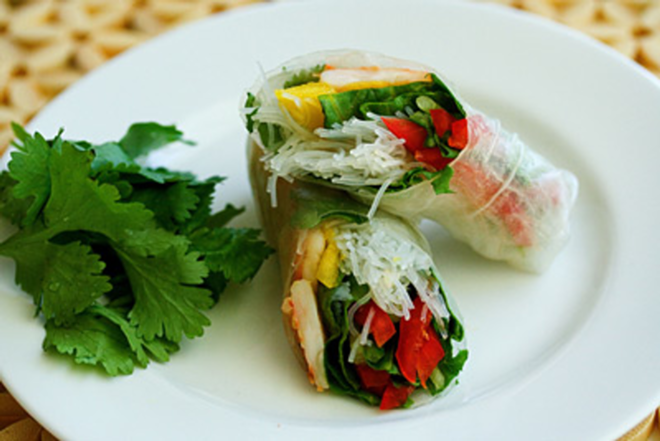 THIS IS HOW WE ROLL: Harvest your veggies and stuff them into these healthy summer rolls. - Jaden Hair