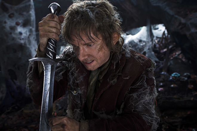 THE HOBBIT: Bilbo (Martin Freeman) prepares for battle in The Desolation of Smaug. - Courtesy of Warner Bros. Pictures