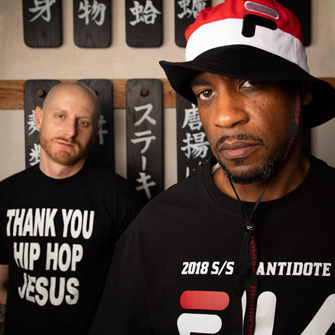 Marco Polo (L) and Masta Ace, who play Crowbar in Ybor City, Florida on August 31, 2019. - mastaaceofficial/Facebook