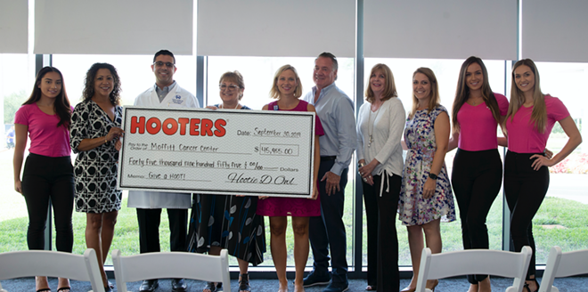 Hooters 'Give a Hoot' program donates over $35K to Moffitt Cancer Center