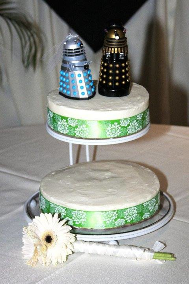 WHOVIAN TRUE LOVE: "This was my wife, Caitlin, and my wedding cake in 2010. So excited for tomorrow! You never forget your first doctor." —Timothy Heberlein - Timothy Heberlein