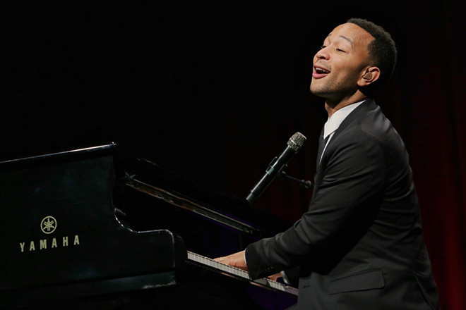 John Legend plays the Black, Brown and College Bound summit at Tampa Convention Center in Tampa, Florida on February 23, 2017. - Tracy May