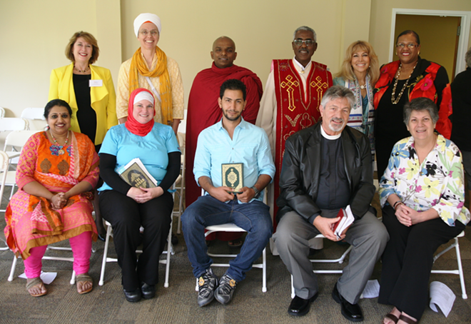 A group picture from a 2015 Interfatih Clergy for Peace Prayer Service - Franciscan Center of Tampa Bay