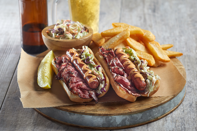 Pastrami dogs are a featured menu item throughout the "Delicious Deli Giveaways" sweepstakes. - Courtesy of TooJay's