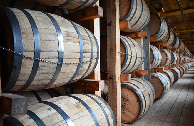 Imagine these are all full of beer and waiting for you. It's a nice thought, right? - Bbadgett, via Wikimedia Commons