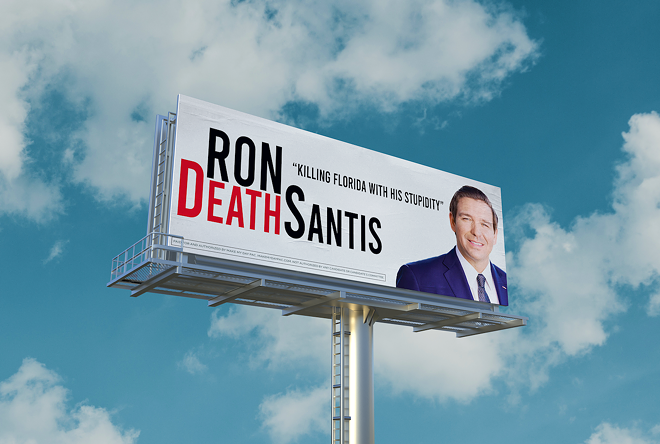 Florida lawyer wants to put a Ron ‘DeathSantis’ billboard outside of the governor’s mansion