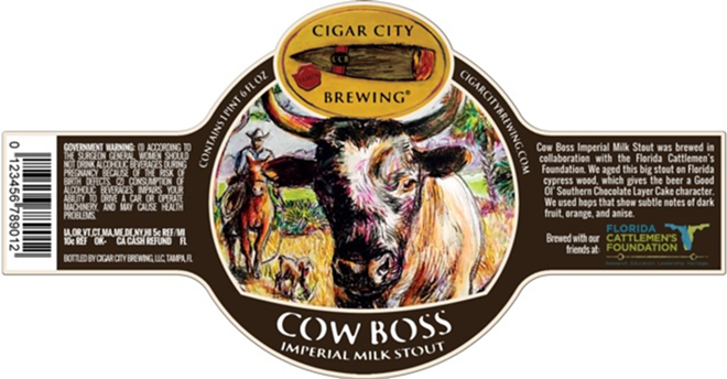Cattle rancher Sean Sexton designed the label for Cigar City's new milk stout. - Florida Cattlemen's Foundation