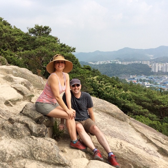 NO BLUFFING; Susan Janvrin and Matt Normand enjoyed their time in South Korea. - COURTESY OF SUSAN JANVRIN