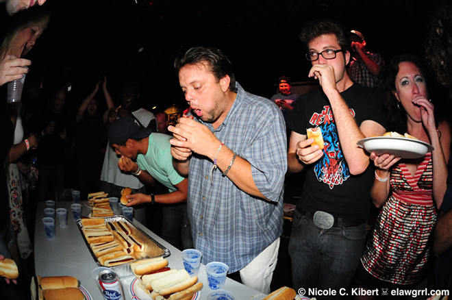 Tampa’s original wiener-eating throwdown, Hot Dog Party, celebrates 13 years of beef