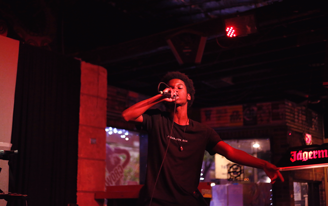 Mike the Emcee during Hiphopalooza at Crowbar in Ybor City, Florida on October 5, 2016. - Michael M. Sinclair