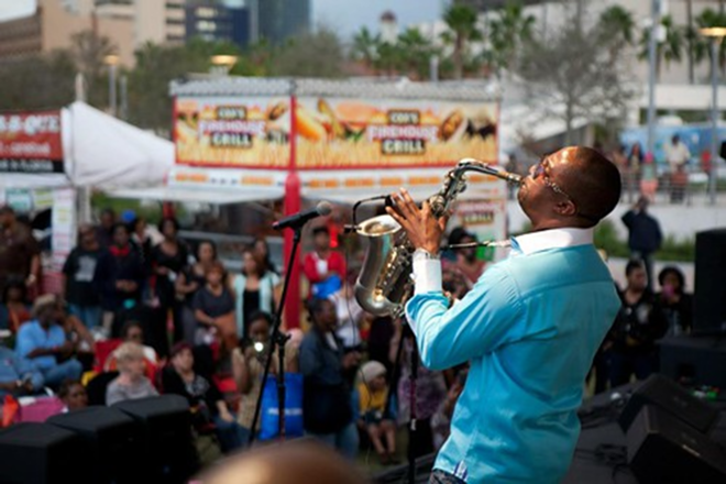 HORN BLAST: Eric Darius at last year's Tampa Bay Black Heritage Festival. - TAMPA BAY BLACK HERITAGE FESTIVAL