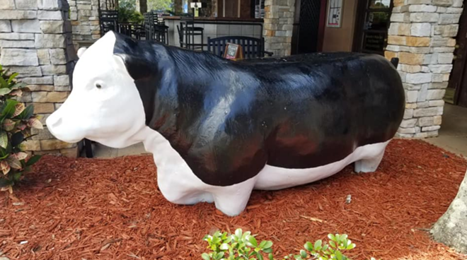 This is not the missing statue, but it's very similar to the stolen bovine. - Photo via SPD