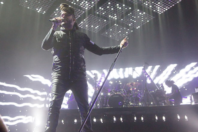 The Weeknd plays Amalie Arena in Tampa, Florida on December 17, 2015. - Tracy May
