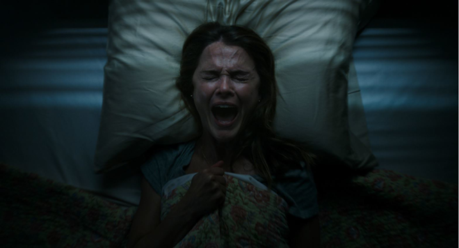 Keri Russell screams in frustration because "Antlers" won't be in theaters until April. - Fox Searchlight Pictures