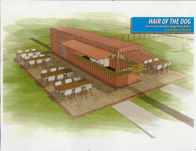 A rendering of Hair of the Dog's recycled shipping container, which will serve about four local drafts. - via Facebook