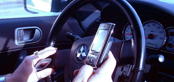 If the cell phone ban for Florida drivers passes, this picture could soon be as obsolete as the cell phone in it. - Ed Poor at the English Wikipedia [GFDL (http://www.gnu.org/copyleft/fdl.html) or CC-BY-SA-3.0 (http://creativecommons.org/licenses/by-sa/3.0/)]