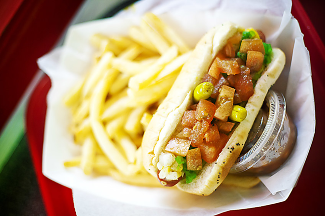 STILL HOT: Mel’s Hot Dogs have been serving real Chicago-style hot dogs since 1973. - Shanna Gillette