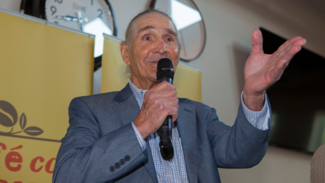 Joe Redner speaks at Tampa's Oxford Exchange on Friday, May 11, 2019. - PHOTO BY KIMBERLY DEFALCO