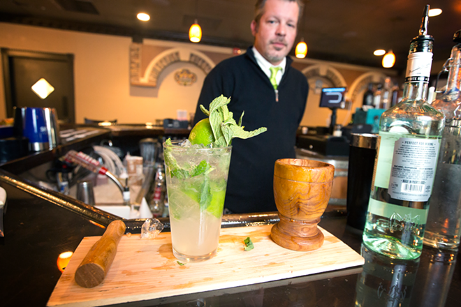 The drink features fresh mint and lime, Bacardi Light, bitters, simple syrup and soda water. - Chip Weiner