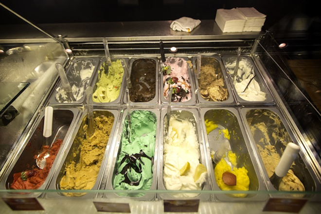 Homemade gelato selection. - Chip Weiner