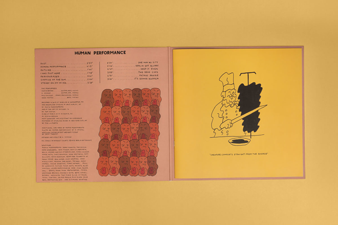 Packaging for Parquet Courts' 'Human Performance,' which is nominated for a Best Recording Package Grammy. - Rough Trade
