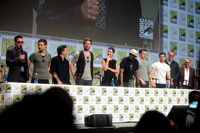 The cast of Marvel's Avengers: Age of Ultron unites at San Diego Comic Con in 2014 - Gage Skidmore via Wikimedia Commons/CC