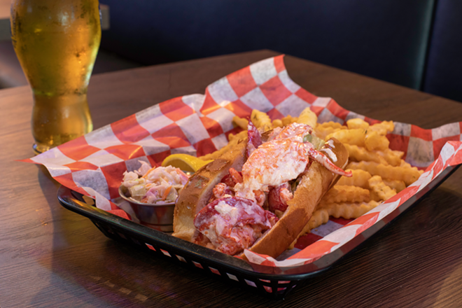 The lobster roll, which lightly tosses chunks of tender, sweet crustacean in mayo, is a real treat. - Nicole Abbett