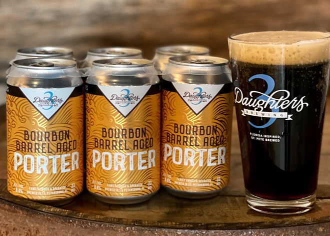 The annual Horse Soldier Bourbon Barrel-Aged Porter is back in six-packs for a limited time. - 3 DAUGHTERS BREWING/ FACEBOOK