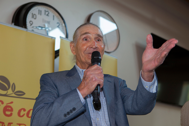 Joe Redner speaks at Tampa's Oxford Exchange on Friday, May 11. - Kimberly DeFalco