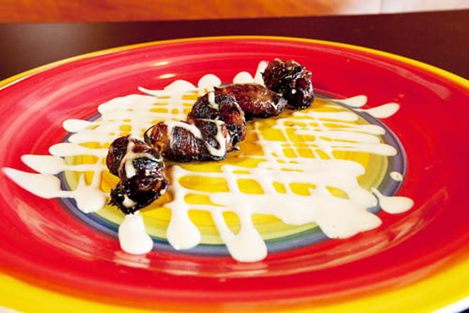GOOEY CHEWY: The Westy's bacon-wrapped dates. - Chip Weiner Photography