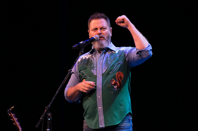 Nick Offerman's 'All Rise' tour reminds Tampa that you can be a so-called 'man’s man,' and not be a dick about it