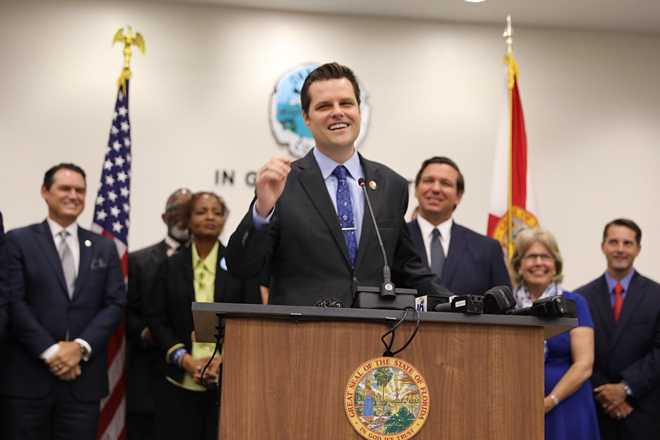 Florida Rep. Matt Gaetz is worried about urine