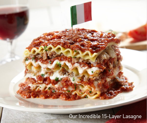 Snag Spaghetti Warehouse's 15-layer lasagna coupon to celebrate the holiday. - Spaghetti Warehouse