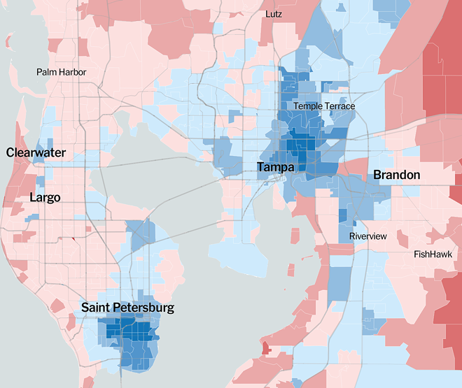 This map lets you see if your Tampa Bay neighborhood is filled with Trump supporters