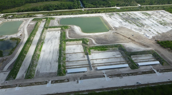 An aerial view of the gun range complex, which is currently under construction in a remote part of Palm Beach County. - myfwc.com