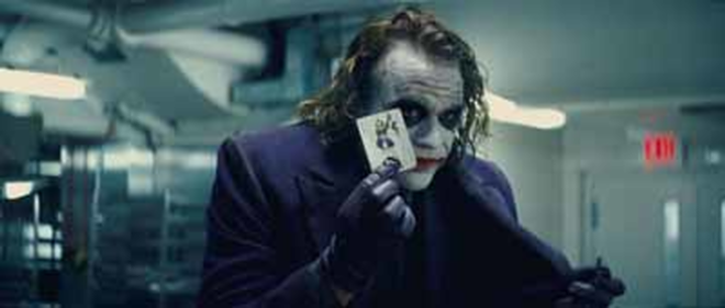 THE JOKER'S WILD: Heath Ledger gives an intense, demonic performance as Batman's archrival in The Dark Knight. - Warner Bros. Pictures